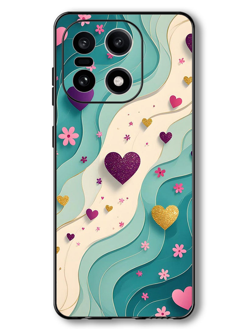 Theodor Case Compatible with OnePlus 15 6.78 Inch Protection Shockproof Bumper Cover Hearts - Image 1